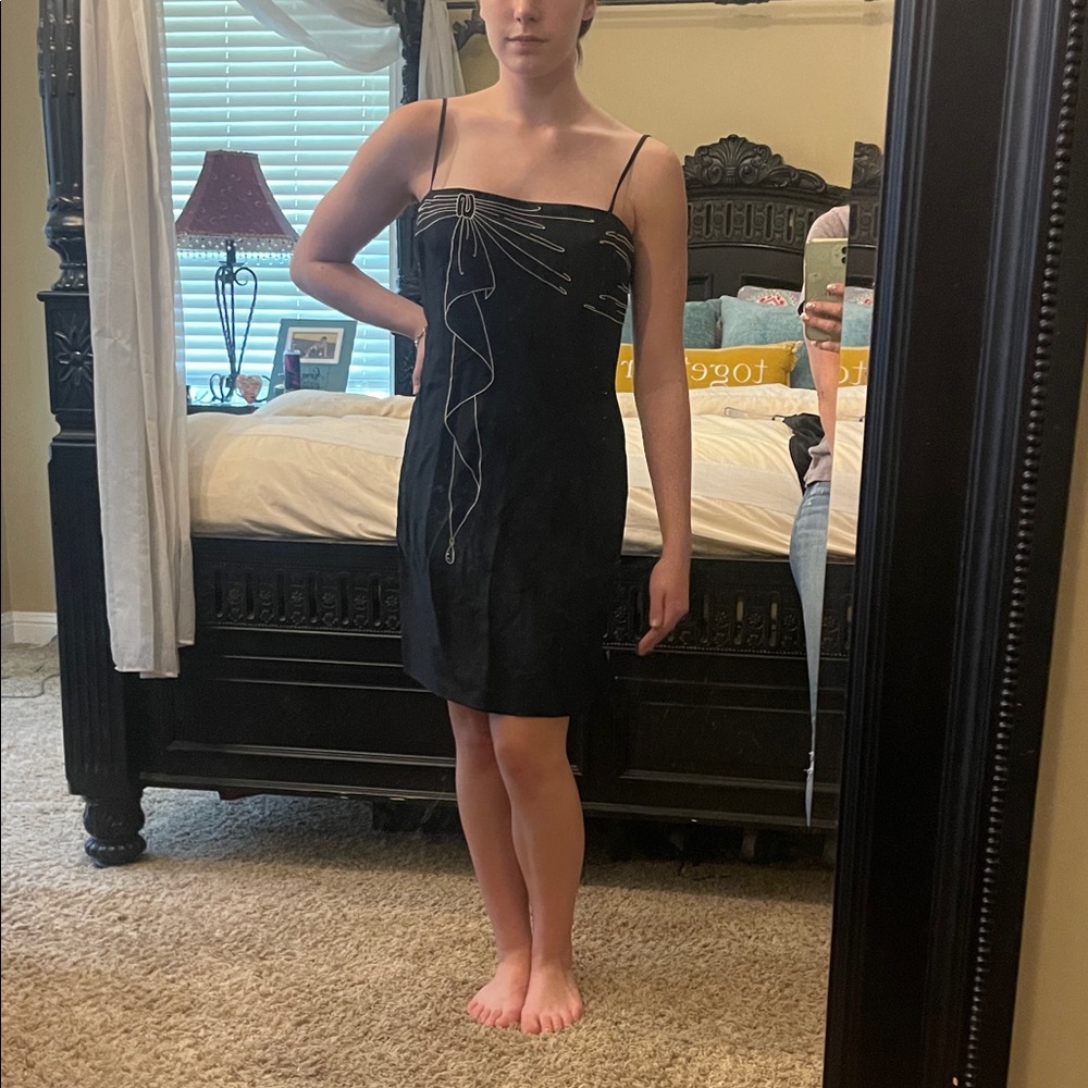 Maggy London Black Silk Dress